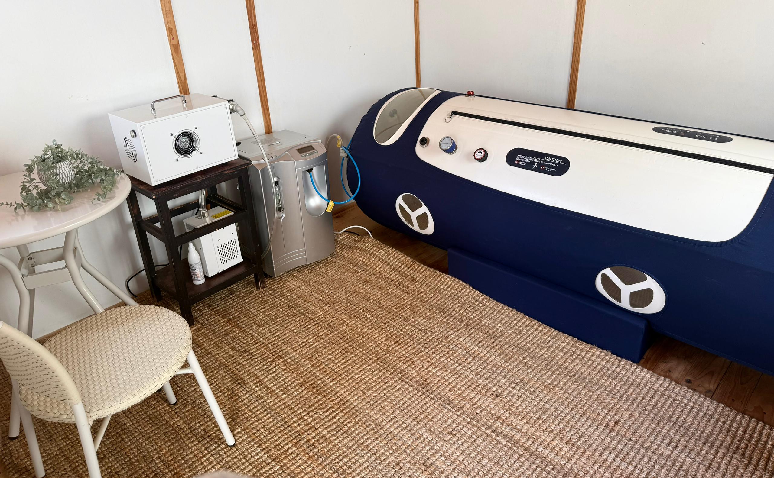 Namib Wellness Center mild hyperbaric chamber setup